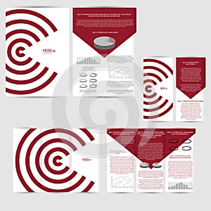 Set of design template with flyer, poster, brochure.