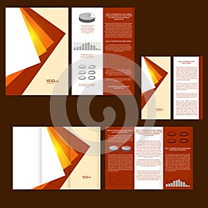 Set of design template with flyer, poster, brochure. For advertising, corporate identity, business, and other printing products.