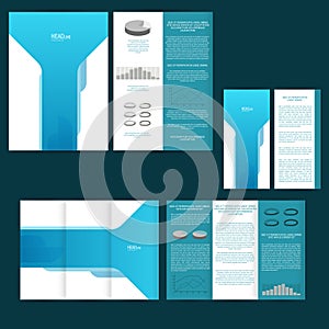 Set of design template with flyer, poster, brochure. For advertising, corporate identity, business, and other printing products.