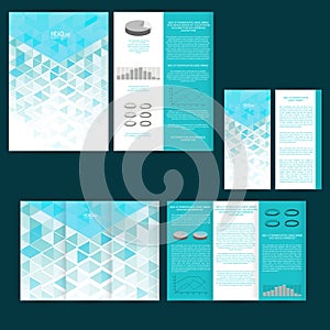 Set of design template with flyer, poster, brochure. For advertising, corporate identity, business, and other printing products.