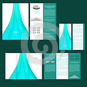 Set of design template with flyer, poster, brochure. For advertising, corporate identity, business, and other printing products.