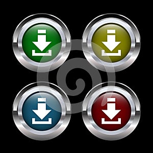 Set design vector triangle button for web icon