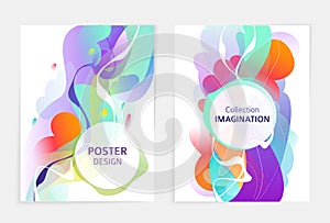 Set of designs for flyer, broshure, book`s cover, poster, web, annual report