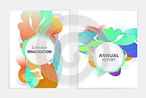 Set of designs for flyer, broshure, book`s cover, poster, web, annual report