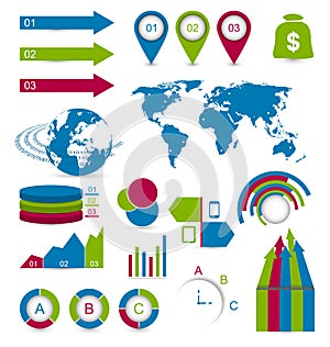 Set detail infographic elements for design web sit