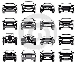 Set of detailed car icons