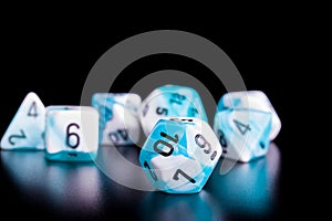 Set of dice for role playing games photo