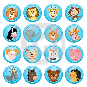 Set of different animals