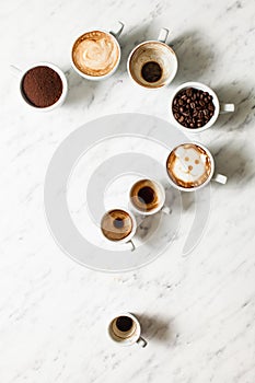 Coffee cup assortment photo