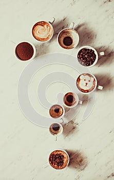 Offee cup assortment photo