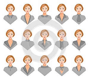 A set of different collars for different design. Vector.