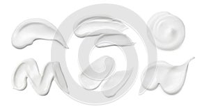 Set with different cosmetic smears