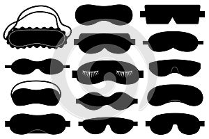 Set of different eye sleeping masks