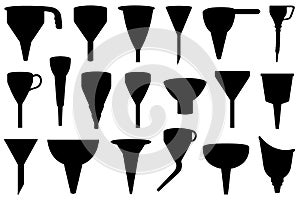 Set of different funnels photo