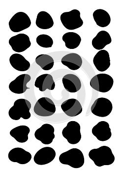 A Set of Different irregular shapes. A collection of Blobs ,Abstract organic rectangle shapes.