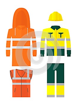 Set of different kinds protective work wear