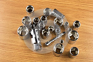 Set of different nozzle to tighten the bolts