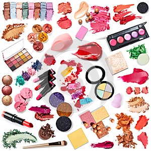 Set of different products for make up