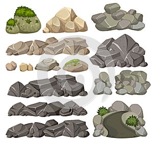 Set of different rocks