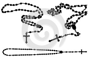 Set of different rosaries