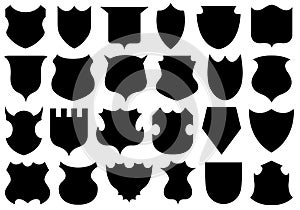 Set of different shields