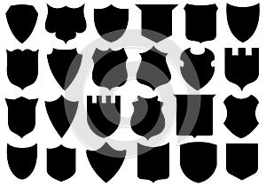 Set of different shields
