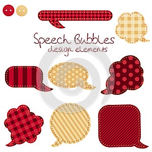 Set of different speech bubbles, design elements