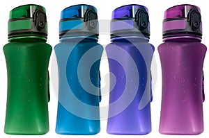 Set with different sport bottles