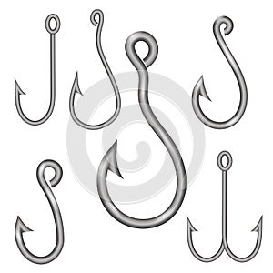 Set of Different Steel Hooks