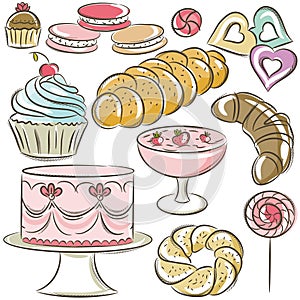 Set of different sweetmeats photo