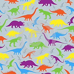 A set with different types of dinosaurs.