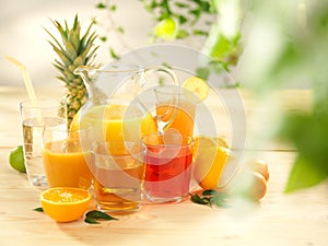 The set of different types of juices