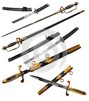 Set with different types of swords
