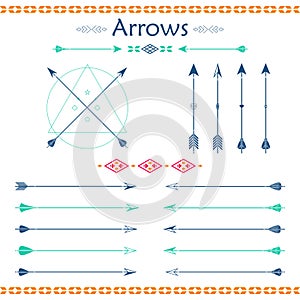 Set of different vector arrows