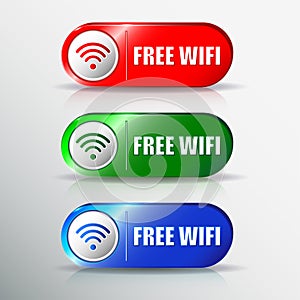 Set of different wifi icons for design.