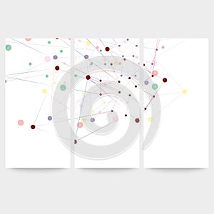 Set of digital backgrounds for communication,