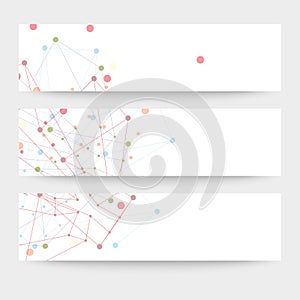 Set of digital backgrounds for communication,