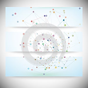 Set of digital backgrounds for communication,