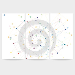 Set of digital backgrounds for communication,