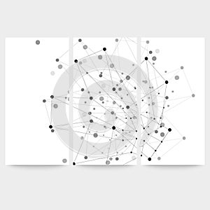 Set of digital backgrounds for communication,