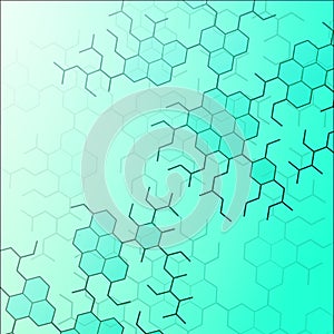 Set of digital backgrounds for dna molecule structure vector illustration