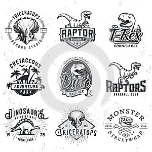 Set of Dino Logos.