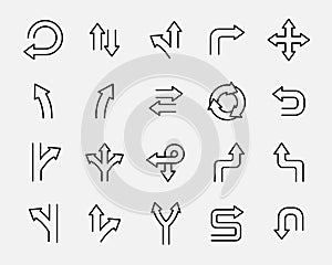 Set of direction icons