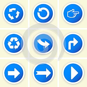 Set of directional icons