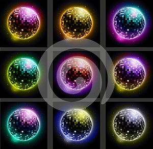 Set of Disco balls.