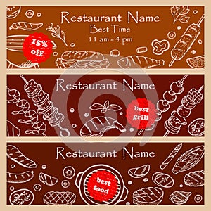 Set discount fliers for restaurants