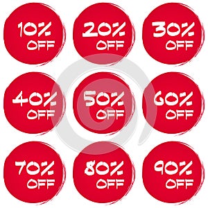 Set of discount offer price label, symbol for advertising campaign in retail, sale promo marketing