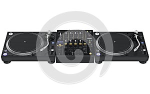 Set dj digital table mixer, music instrument