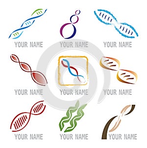 Set of DNA molecule Icons