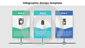 Set Doctor appointment, Eye drop bottle and Medicine and pills. Business infographic template. Vector